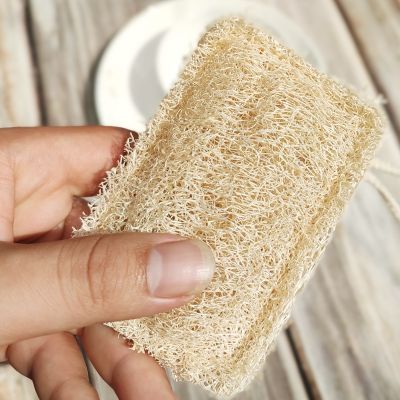 ☢✈✥ 1pc Natural Luffa Easy To Clean Scrubber Sponge Dish Washing Cloth Sponge Loofah Scrub Pad Dish Pot Kitchen Clean Brushes Pad