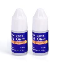 2 Bottle/Set False Nail Glue Nail Supplies Nail Glue With Brush Doesnt Hurt Fingernail Stick Decoration Nail Tips Tools 3g/Box Adhesives Tape