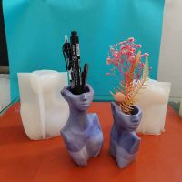 3D Female Planter Silicone Home Decoration Decorations Vases Decor Bohemian Vase Playing Mold Flower Resin Molds