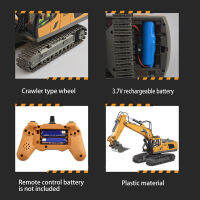 ขุดการควบคุมระยะไกล2.4กิกะเฮิร์ตซ์11ช่อง680 ° หมุนได้รถแทรคเตอร์รถขุดก่อสร้าง RC สำหรับเล่นที่บ้านสำหรับเด็กอายุ3 + ปี