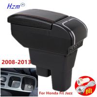 For Honda Fit Jazz Armrest Box Centre Dual Layer Console Storage with USB 2008 2009 2010 2011 2012 2013 Pipe Fittings Accessories