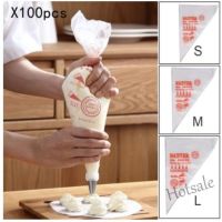 【Ready Stock】 ✆■ E05 100 Pieces/Small/Medium/Large Disposable Pastry Piping Bag for Cake Decorating Frosting Piping Pastry Cream Cupcake Baking Piping Bag