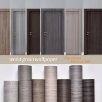 ♀ 90 Width Wood Grain Door Stickers for Wardrobe Cupboard Table Closet Furniture Waterproof PVC Self Adhesive Wallpaper Home Decor