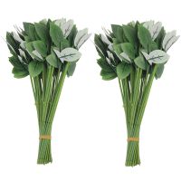 【Ready Stock&amp;COD】100pcs Artificial Fake Rose Flower Stems For Diy Handmade Bouquet Flower Leaf Vein Wedding Home Decoration