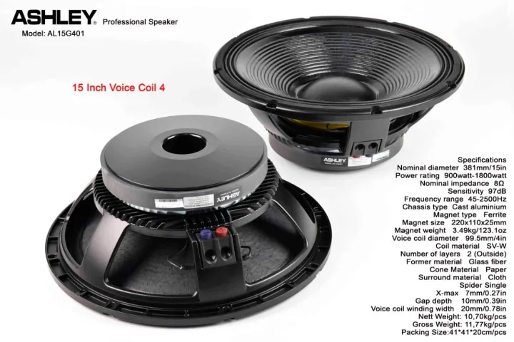 Subwoofer ashley 15 inch Clearance