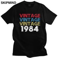 Retro Vintage 1984 T Shirt for Men Soft Cotton Tshirt 36th Birthday Gift Tee Top Round Collar Short Sleeve Casual T shirt Gift XS-6XL