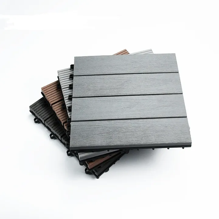 1Pcs Wood Plastic Composite Patio Deck Tiles Interlocking Deck Tiles