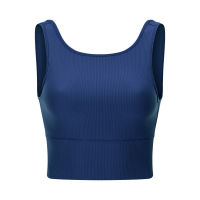 SHINBENE RIBBED REVERSIBLE Yoga Fitness Training Crop Tops Women Stretchy Plain Sports Workout Athletic Vest Tank Tops XS-L