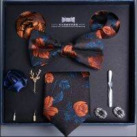 Tie 8-piece set gift box jacquard fabric professional business boyfriend gift new spot bow tie men  mens ties Nails Screws Fasteners