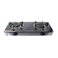 Smart Home  GAS STOVE เตาแก๊ส 2  หัว เตาแก๊สกระจกทนความร้อน เตาแก๊สกระจกหัวคู่ทองเหลือง อินฟราเรด รุ่น SM-GA2H-01