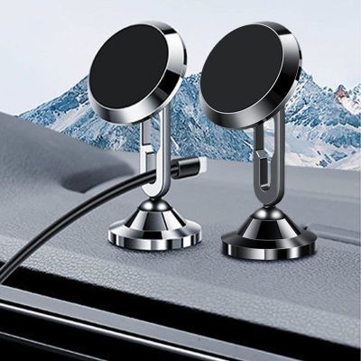 huawe Universal Magnetic Car Phone Holder 360 Degree Rotation Dashboard Phone Mount Cellphone Stand GPS Support Automobile Accessories