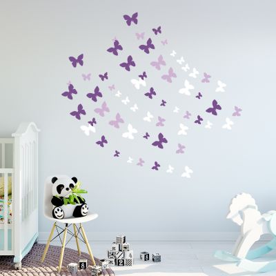 ◊❃ Zsz1373 purple butterfly adhesive wall of many specifications white children room sitting room bedroom creative wall stickers PVC