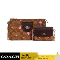 กระเป๋าสะพายข้าง COACH C7288 POPPY CROSSBODY IN SIGNATURE CANVAS WITH DISCO STAR PRINT  (IME7V)