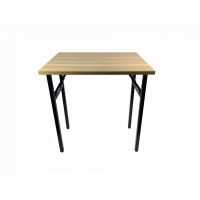 Multipurpose folding table for working, wood pattern,Particle board+ steel pipe