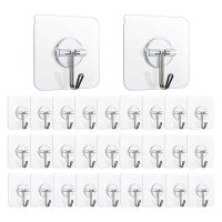 80 Pack Adhesive Hooks 24 Lbs (Max) Adhesive Wall Hooks, Self Adhesive Hooks Heavy Duty Adhesive Hooks