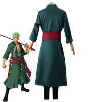 [โชคดีดาวสนุก] อะนิเมะ Roronoa Zoro เครื่องแต่งกายคอสเพลย์ชุดกิโมโน Roronoa Zoro ต่างหูวิกผมฮาโลวีนปาร์ตี้เสื้อผ้าสำหรับผู้หญิงผู้ชาย