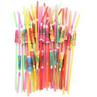 50 Umbrella Parasol Drinking Straws, Hawaiian Beach Cocktail Luau Party Decorations Supplies