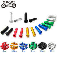 MUQZI 50PCS ปลายสาย Crimps จักรยานอลูมิเนียมอัลลอยด์สาย Caps สำหรับจักรยาน Shift สายเบรคสาย End Cap-wangjun1