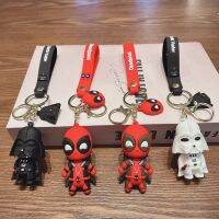 ของขวัญวันเกิดของเล่นเด็กพวงกุญแจ Darth Vader Super Heros Deadpool ภาพอนิเมะสตาร์วอร์สขนาด7ซม.