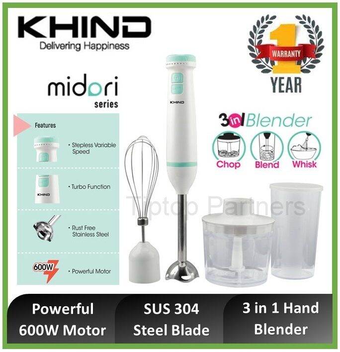Khind Hand Blender BH600M (600W) Lazada