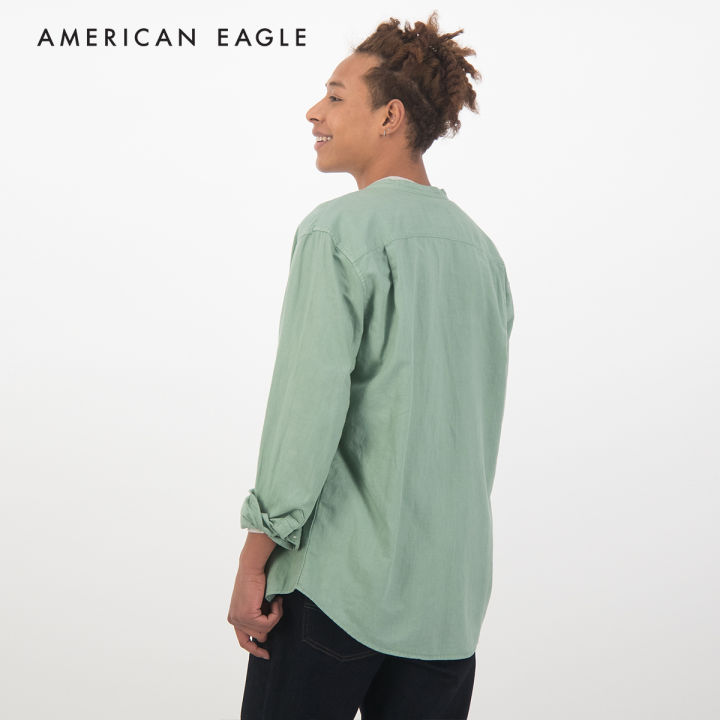 american-eagle-band-collar-linen-button-up-shirt-เสื้อเชิ้ต-ผู้ชาย-nmsh-015-1484-300