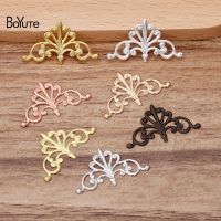 ✑ BoYuTe (100 Pieces/Lot) 16x28MM Metal Brass Filigree Findings Diy Hand Made Materials Jewelry Accessories Wholesale