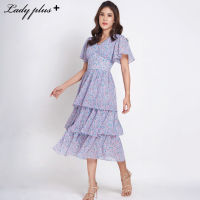 Lady Plus เดรสระบาย 3 ชั้น | 3-Layer Maxi Dress เดรสยาว