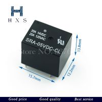 【☸2023 New☸】 yan992558181588 รีเลย์5pin Sra-05vdc-Cl อุปกรณ์รีเลย์ไฟฟ้ากระแสตรง5V 5ชิ้น20a ประเภท Pcb รีเลย์รถยนต์สีดำ