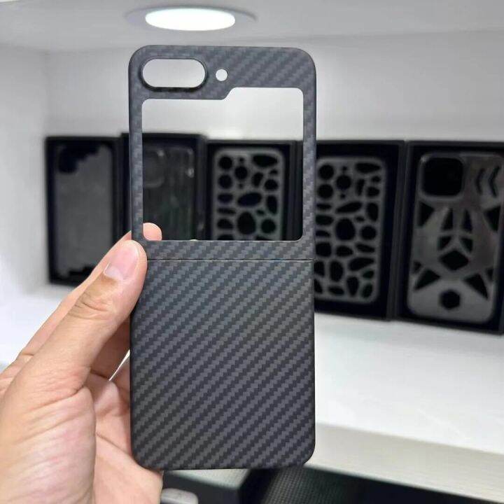Real Carbon Fiber Phone Case For Samsung Galaxy Z Flip 5 Carbon Fiber