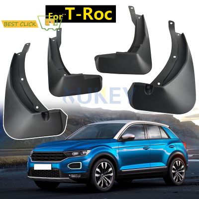 สำหรับ VW T-ROC ครั้ง Roc TRoc 2017 2018 2019บังโคลนโคลนพนังอวัยวะเพศหญิงยามสาดบังโคลนด้านหน้าด้านหลังแม่พิมพ์อุปกรณ์เสริมในรถยนต์