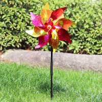 ?【Lowest price】YUE ผู้ผลิตนก pinwheels สะท้อนแสง sparkly BIRD deterrent Windmill ป้องกัน Garde