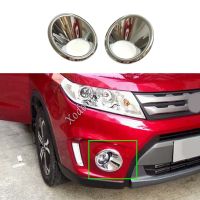 For Suzuki Vitara Escudo 2016 2017 2018 2019 2020 Body Front Fog Light Lamp Detector Frame Stick Styling ABS Chrome Trim Eyebrow