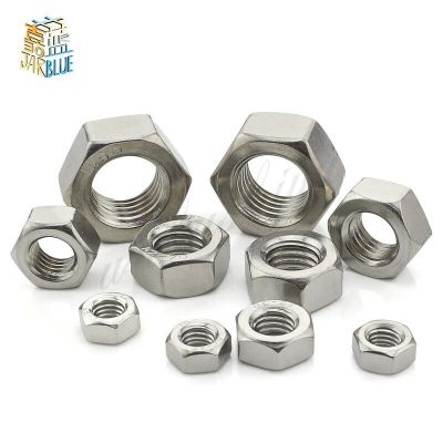 10-50PCS 304 Stainless Steel Hex Nuts Hexagon Nuts M1 M1.2 M1.4 M1.6 M2 M2.5 M3 M4 M5 M6 M8 DIN934 Nails  Screws Fasteners