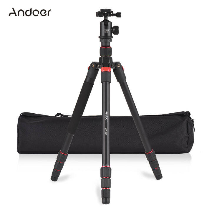 Andoer 153เซนติเมตร/60In แบบพกพากล้องขาตั้งกล้องยืนอลูมิเนียมที่มีถอดออกได้  Monopod 360 ° หมุนหัวบอล10กิโลกรัม/22Lbs ความจุโหลดด้วยพกถุงสำหรับกล้อง  Dslr กล้องวีดีโอมาร์ทโฟน | Lazada.Co.Th