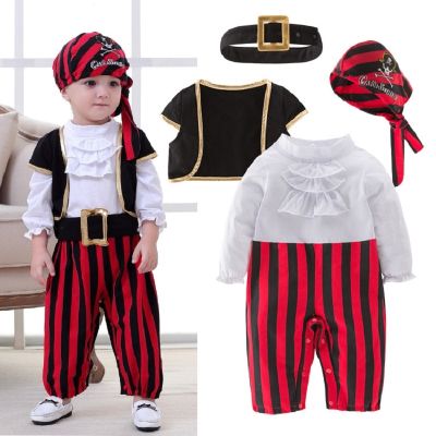 [Cos imitation] Umorden Pirate Captain Costume For Baby Boy Toddler Halloween Christmas Birthday Party Cosplay Fancy Dress