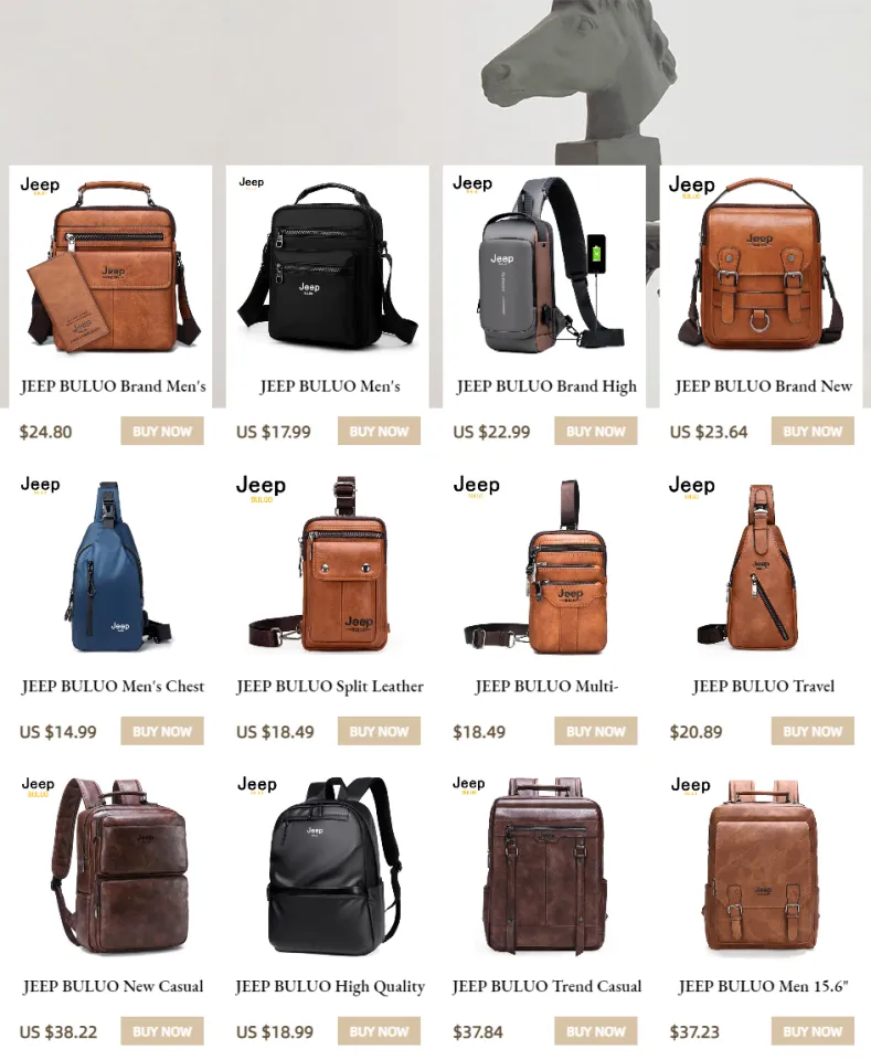 READY STOCK Jeep Buluo Men Leather bag Men Shoulder bag Men cross body bag  Men bag | Shopee Malaysia