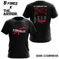 New Fashion TACTICAL T-SHIRTS SILKSCREEN  THE ARMOR CZ SCORPION 2023