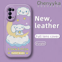 เคส Chenyyyka สำหรับ OPPO Reno 5 Pro 5K 5K 5G Reno 4 Reno 2 Reno 2F Reno 2Z ค้นหา X3 Lite เคสลายการ์ตูนน่ารัก Cinnamoroll ดีไซน์ใหม่เคสใส่โทรศัพท์หนังกันกระแทกเคสฝาปิดซิลิโคนนุ่มเคสป้องกันกล้องฝาปิดเลนส์เต็มรูปแบบ