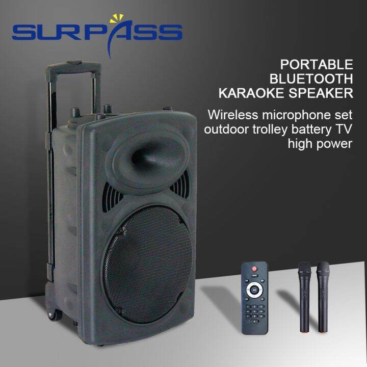 Portable Sound Amplifier Box 15Inch BT Karaoke Speaker With Wireless