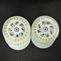 90A 125mm*24mm LED marathon inline speed skating wheels high brightness flash shine glue skating tire 125 speed wheel 6 pcs/lot Training Equipment