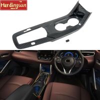 Hardingsun อุปกรณ์เสริมรถยนต์ HRD สำหรับ Toyota Corolla Cross XG10 2020 2021คาร์บอนไฟเบอร์ดูของตกแต่งภายในเกียร์ชิ้นส่วนตกแต่งส่วนครอบแผง