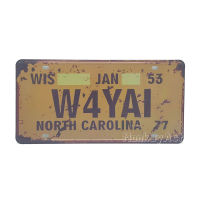 ป้ายทะเบียนอเมริกา North Carolina W4YAI, ขนาด 30x15 ซม.