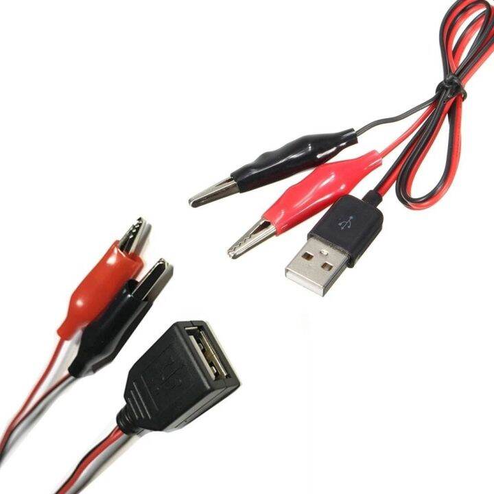 USECOAT Red and Black Alligator Clips Testing Probe Meter USB Male