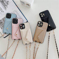 Nlwvx เหมาะสำหรับเคสการ์ดลายลิ้นจี่12pro iPhone สายโซ่เส้นทแยงมุมเคสหนังกระเป๋าสตางค์11ช่อง