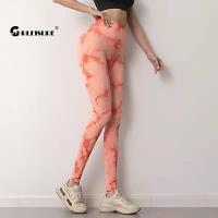 CHRLEISURE Tie Dye Leggings กีฬาผู้หญิงฟิตเนสเซ็กซี่สูงเอวกางเกงโยคะกีฬาที่มีสีสัน Tights วิ่งออกกำลังกาย Gym Clothing