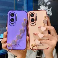 สำหรับ Honor 90 Lite 90 Pro เคสรักสร้อยข้อมือป้องกันการตกป้องกันลายนิ้วมือแฟชั่นซิลิโคนนิ่มสำหรับ Honor 90 Lite 90 Pro ฝาหลัง