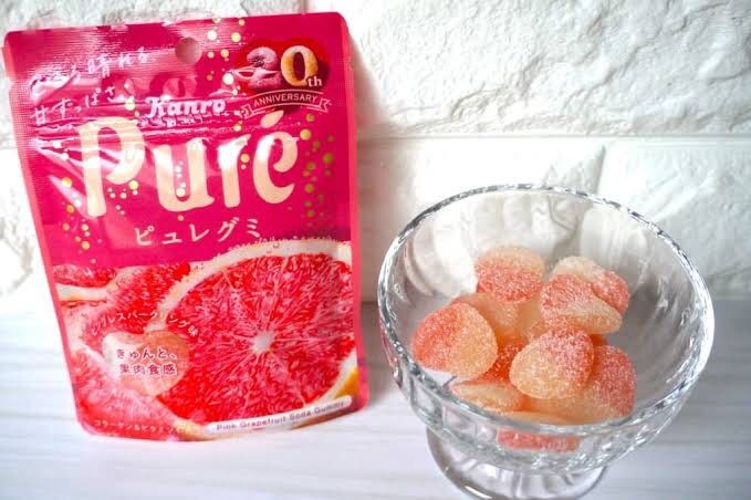 kanro-pur-pink-grapefruit-soda-เยลลี่เคนโร่รสเกรปฟรุตโซดา