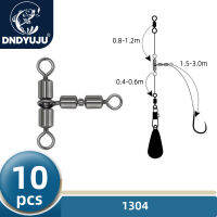 DNDYUJU 10pcs ความเร็วสูงหมุนคู่ปลา Hook แยกสายหมุน Rolling หมุนหมุน Tackle อุปกรณ์ตกปลา-hexinge