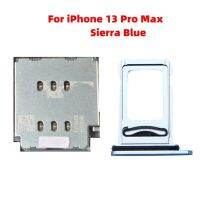 สำหรับ Iphone 13 Pro Max เครื่องอ่านการ์ดคู่การ์ดถาดใส่ซิมอะแดปเตอร์ซ่อมแซมชิ้นส่วนสำหรับ Iphone 13 Pro