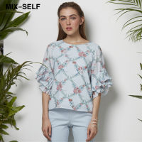 MIX-SELF เสื้อพิมพ์ลายดอกไม้ รุ่น IB70924